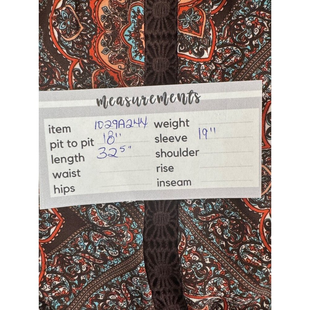 2/$30 Daniel Rainn M Paisley Dress Boho Style with Crochet Details NWT - Picture 9 of 15